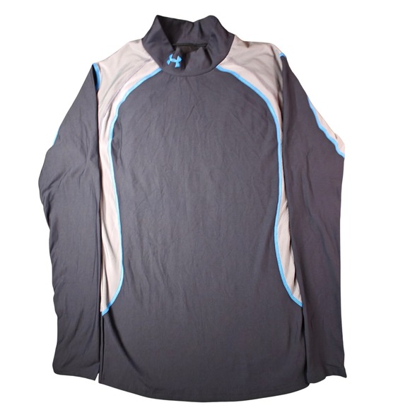 Under Armour Other - Under Armour ColdGear Compression Mock Neck Shirt Mens‎ XL Black Grey 206289